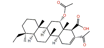 12a-Acetoxy-20,24-dimethyl-24-oxo-16-scalaren-25b-oic acid
